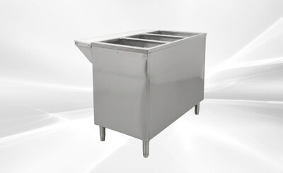 ETL 3 plate dry warmer steam table 120v NH-3-120-OC