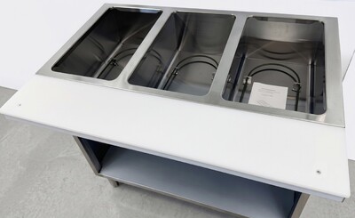 ETL 3 plate dry warmer steam table 120v NH-3-120-OC