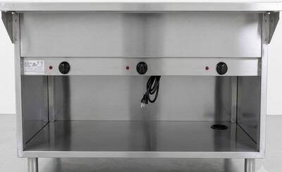 ETL 3 plate dry warmer steam table 120v NH-3-120-OC