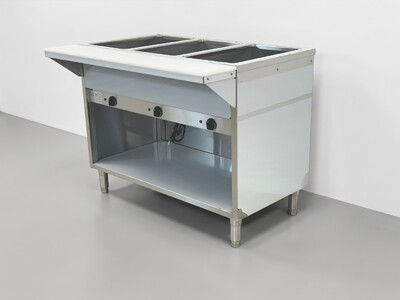 ETL 3 plate dry warmer steam table 120v NH-3-120-OC