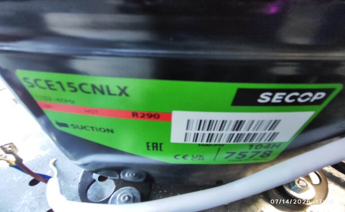 [Parts] CL-5F Bakery Refrigerator  Compressor Assembly SCE15CNLX