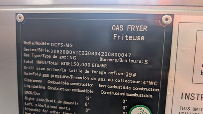 Clearance 70 lbs NSF Restaurant natural gas fryer 106056L0716