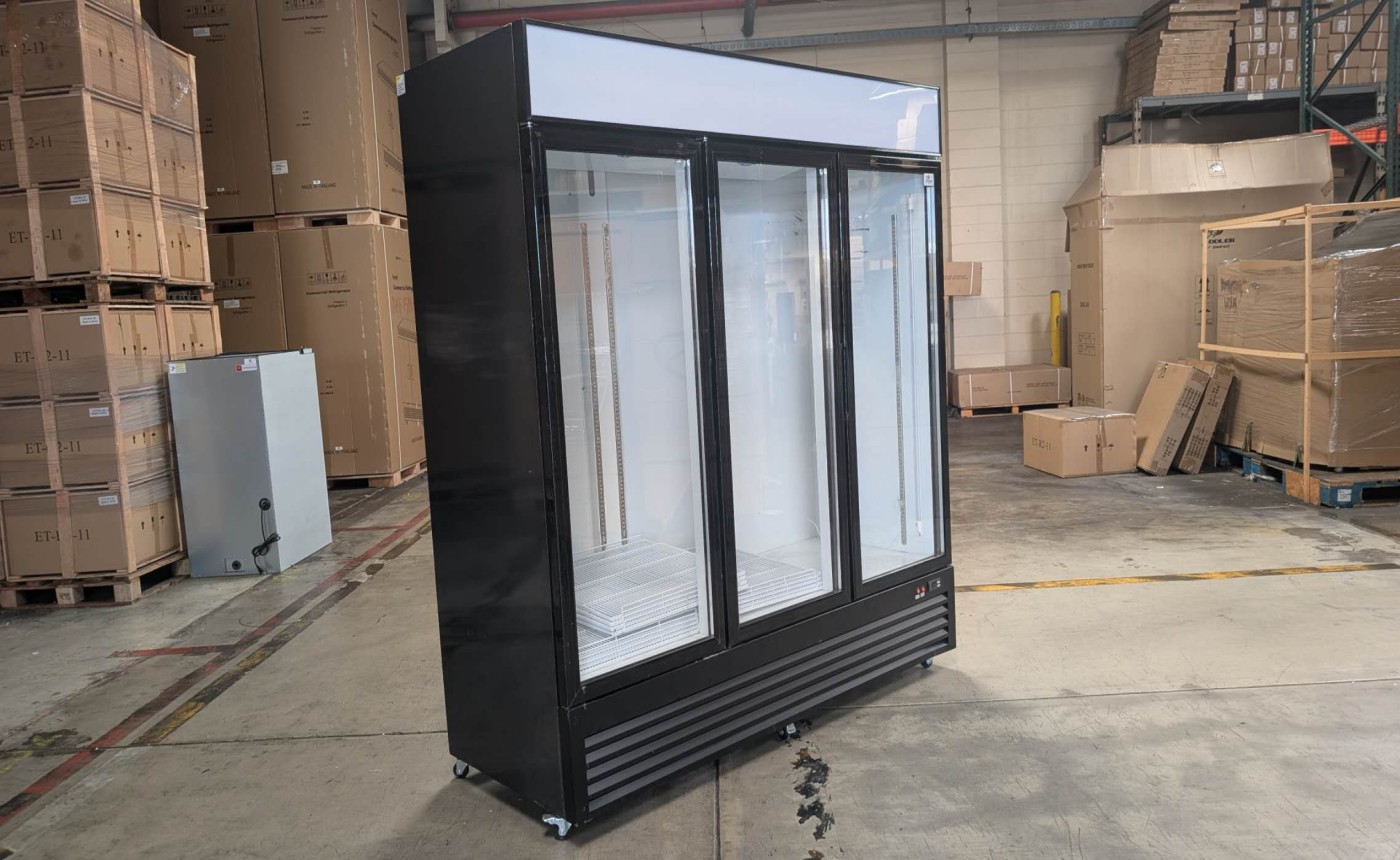 Clearance NSF 74 inches 3 Glass Door Refrigerator 49159L0724