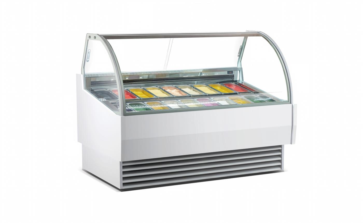 NSF 67 Inches 18 Pan Gelato Dipping Cabinet DW-18R