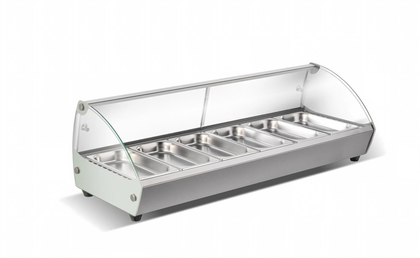 NSF Countertop Heated Display Case 6 pan hot food HW6