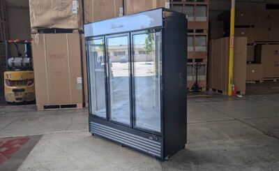 Clearance NSF 74 inches 3 Glass Door Refrigerator 76161L0801