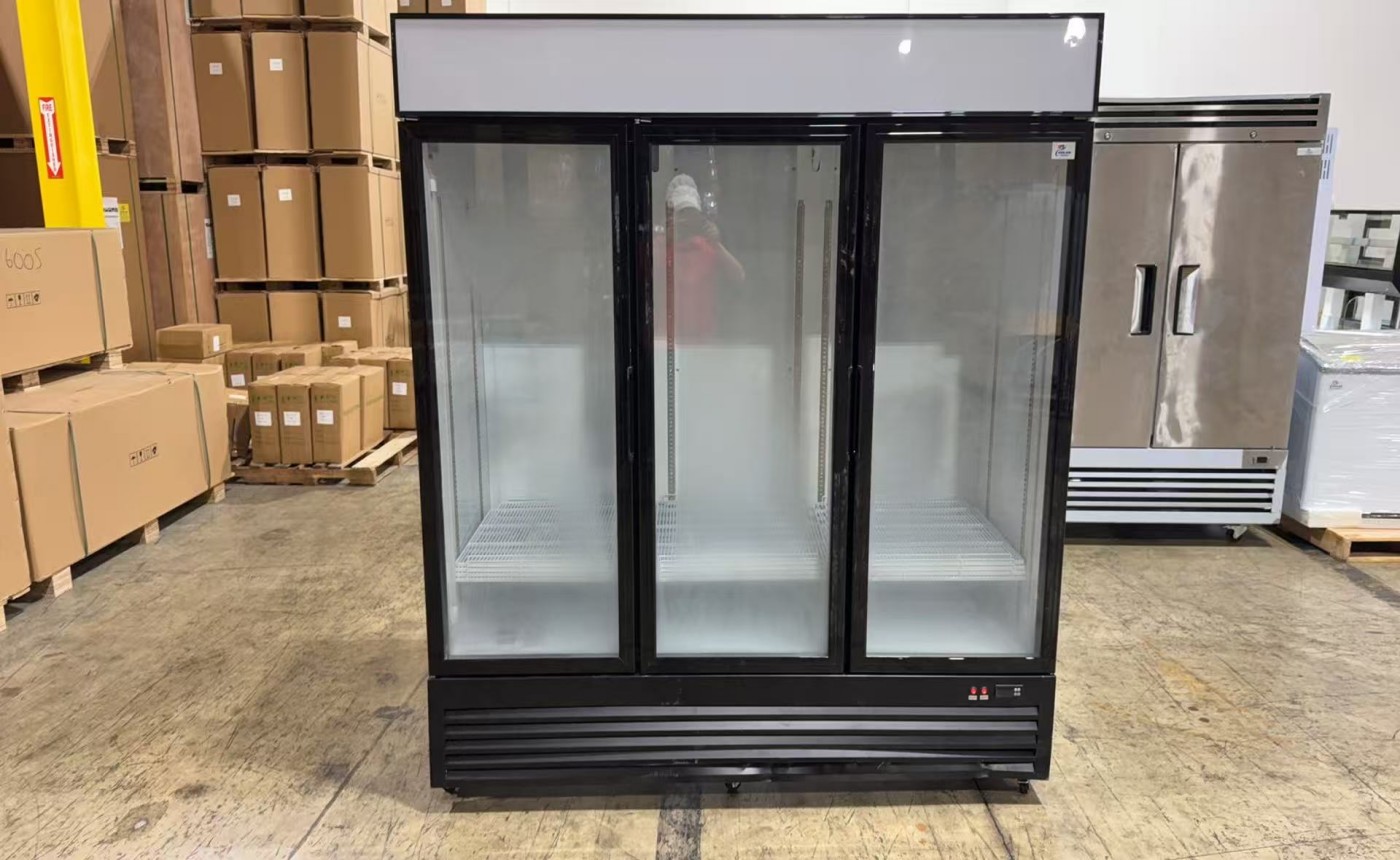 Clearance NSF 74 inches 3 Glass Door Refrigerator 106305C0803