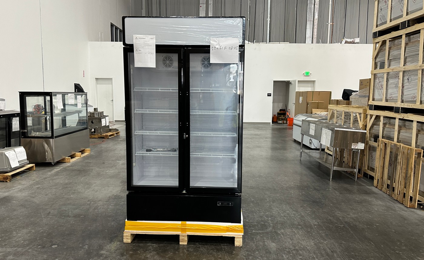 Clearance NSF 47 inches Two Glass Door Refrigerator 55061F0805