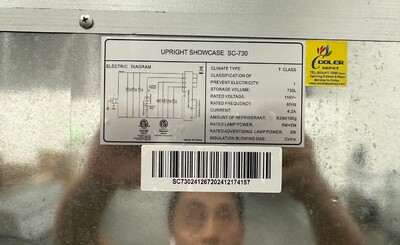 Clearance NSF 47 inches Two Glass Door Refrigerator 55061F0805