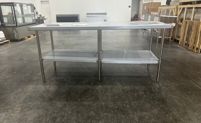 Clearance 84W x 30D x34H All Stainless Steel Table 38311F0806