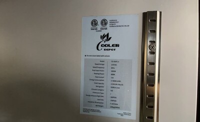 Clearance NSF 2Glass Door Stainless Steel Freezer 56966H0808