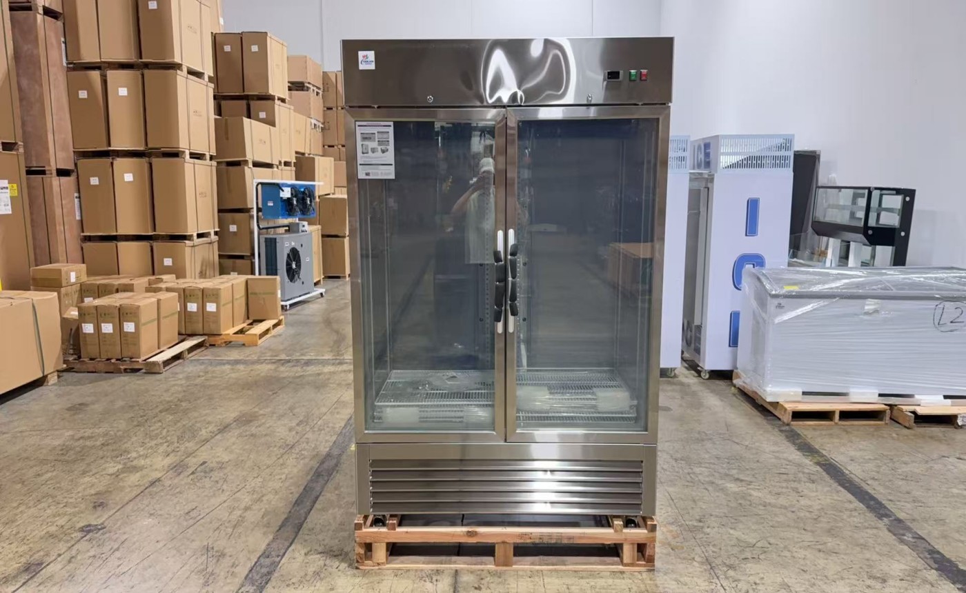 Clearance 2 Glass Door Stainless Steel Refrigerator 106209C0811