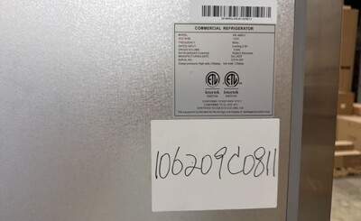 Clearance 2 Glass Door Stainless Steel Refrigerator 106209C0811