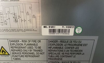 Clearance NSF 2Glass Door Stainless Steel Freezer 106507H0813