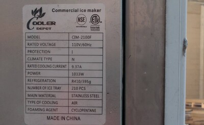 Clearance 460 LBS  ice maker machine+Ice Bin 74332L0817