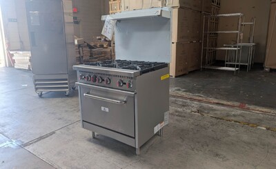 Clearance 36 ins 6b NSF oven ranges with legs 106427L0817