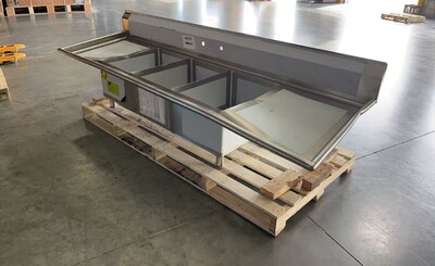 Clearance 102in Stainless Steel 3 Compartment sink 62115H0818