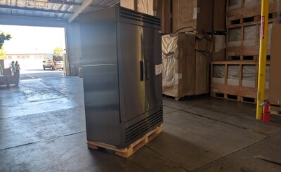 Clearance Reach In Two Door Freezer SS interior 75593L0819