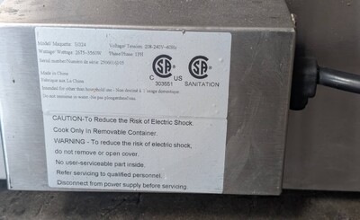 Clearance Electric Countertop Griddle Flat Top Grill 99660L0820