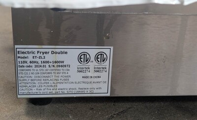 Clearance  12L Electric Countertop Deep Fryer 106114L0820