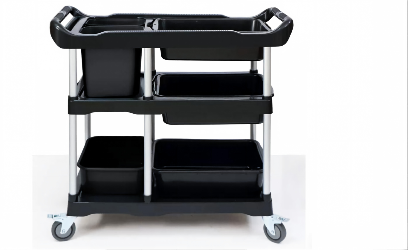 Restaurant Kitchen Utility Cart with 4 basin 2 Bin 4P2B