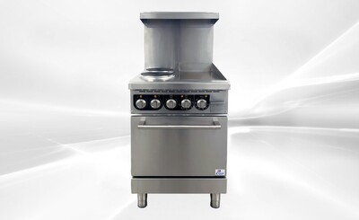 NSF Electric Range Oven 2 Burner 12 Ins Griddle TC-ER24-12G