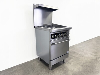 NSF Electric Range Oven 2 Burner 12 Ins Griddle TC-ER24-12G