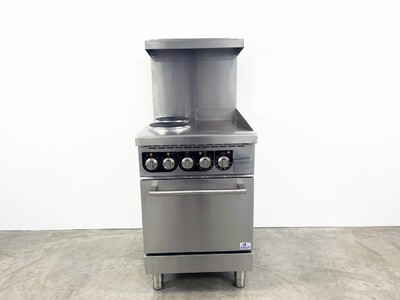 NSF Electric Range Oven 2 Burner 12 Ins Griddle TC-ER24-12G