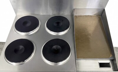 NSF Electric Range Oven 4 Burner 12 Ins Griddle TC-ER36-12G