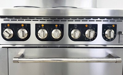 NSF Electric Range Oven 4 Burner 12 Ins Griddle TC-ER36-12G