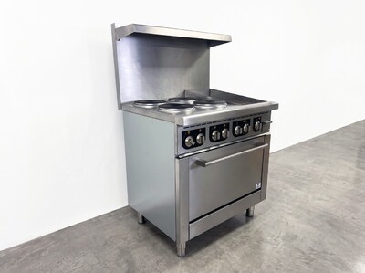 NSF Electric Range Oven 4 Burner 12 Ins Griddle TC-ER36-12G