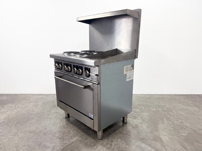 NSF Electric Range Oven 4 Burner 12 Ins Griddle TC-ER36-12G