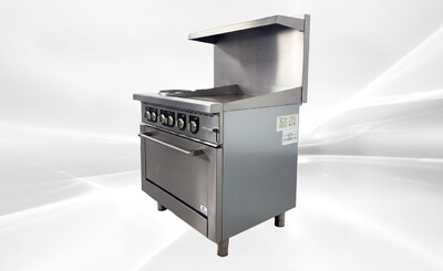 NSF Electric Range Oven 2 Burner 24 Ins Griddle TC-ER36-24G