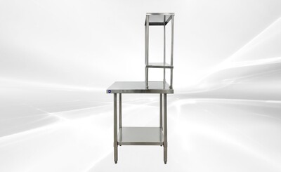 NSF StainlessSteel Table+2-Tier Overshelf Set HN-OSD-1224-2430SB