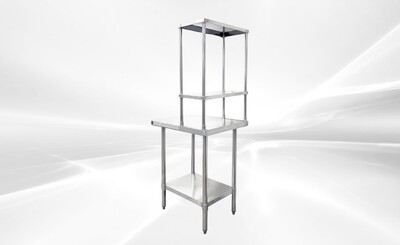 NSF StainlessSteel Table+2-Tier Overshelf Set HN-OSD-1224-2430SB