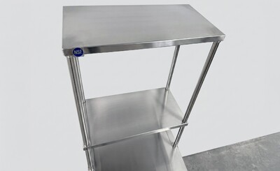 NSF StainlessSteel Table+2-Tier Overshelf Set HN-OSD-1224-2430SB