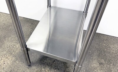 NSF StainlessSteel Table+2-Tier Overshelf Set HN-OSD-1224-2430SB