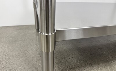NSF StainlessSteel Table+2-Tier Overshelf Set HN-OSD-1224-2430SB