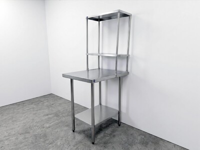 NSF StainlessSteel Table+2-Tier Overshelf Set HN-OSD-1224-2430SB