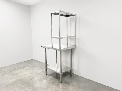 NSF StainlessSteel Table+2-Tier Overshelf Set HN-OSD-1224-2430SB