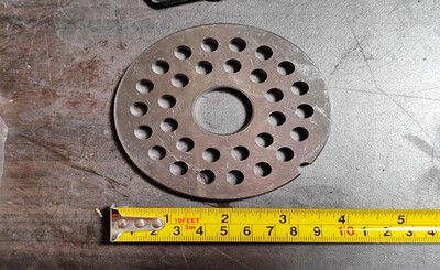[Parts] HFM-32 Meat Grinder  Plate With 8mm Holes