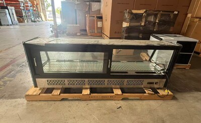 Clearance 5 ft Black Refrigerated Countertop Display 75414L0829