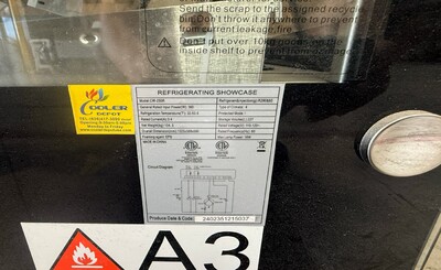 Clearance 5 ft Black Refrigerated Countertop Display 75414L0829