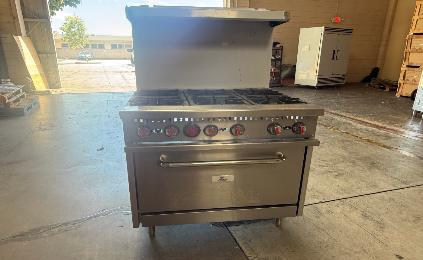 Clearance 36 ins 6b NSF oven ranges with legs  106771L0829