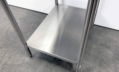 NSF StainlessSteel Table+2-Tier Overshelf Set HN-OSD-1230-3036SB