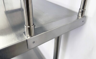 NSF StainlessSteel Table+2-Tier Overshelf Set HN-OSD-1236-3036SB
