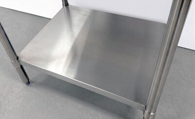 NSF StainlessSteel Table+2-Tier Overshelf Set HN-OSD-1236-3036SB