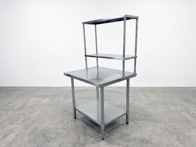 NSF StainlessSteel Table+2-Tier Overshelf Set HN-OSD-1236-3036SB