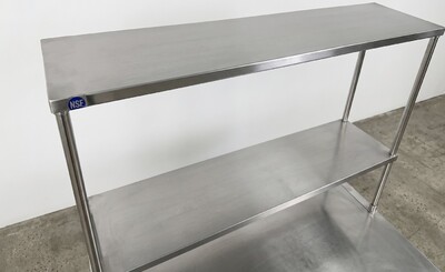 NSF StainlessSteel Table+2-Tier Overshelf Set HN-OSD-1248-3048SB
