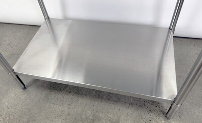 NSF StainlessSteel Table+2-Tier Overshelf Set HN-OSD-1248-3048SB